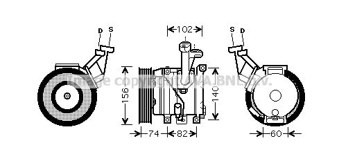 AVA QUALITY COOLING Компрессор, кондиционер TOK440